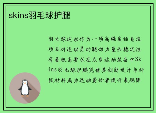 skins羽毛球护腿